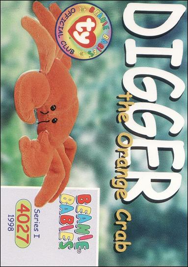 Beanie Babies Series 1 (Base Set) card 68 Digger the Orange Crab