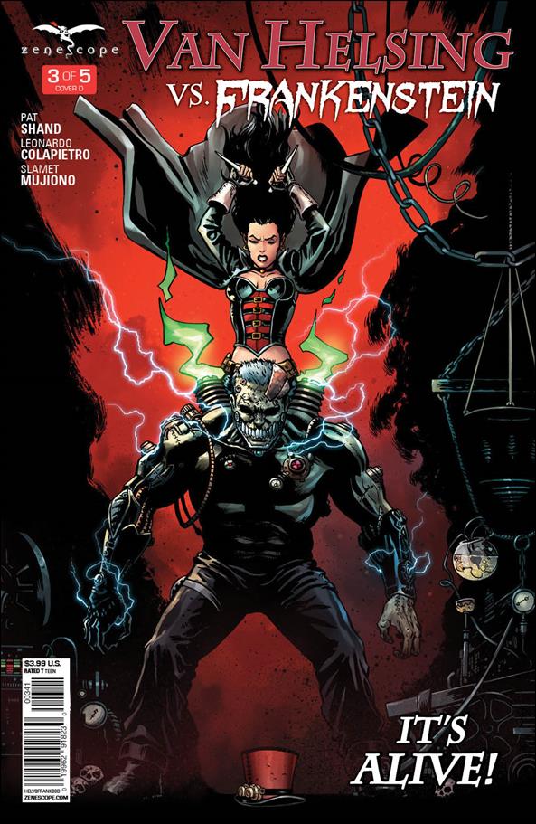 Van Helsing vs Frankenstein issue 3-D Sami Kivela Cover