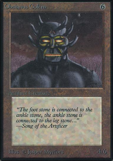 Magic the Gathering: Limited Edition Alpha (Base Set) card 268 Obsianus Golem