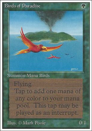 Magic the Gathering: Unlimited (Base Set) card 187 Birds of Paradise