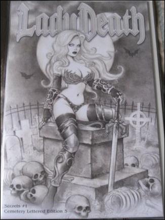 Lady Death: Secrets issue 1-HQ Cemetary Lettered Edition 1/26