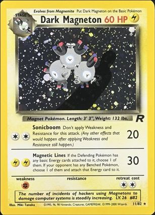 Pokemon: Team Rocket (Base Set) card 11-B Dark Magneton (Holo) - Unlimited