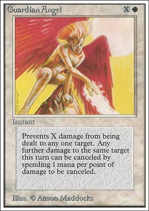 Magic the Gathering: Unlimited (Base Set) card 22 Guardian Angel