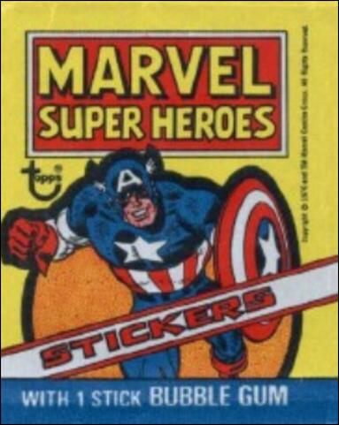 Marvel Super Heroes Stickers card 2 Sealed Pack - Captain America