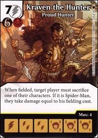 Marvel Dice Masters Amazing Spider-Man card 124 Kraven the Hunter: Proud Hunter