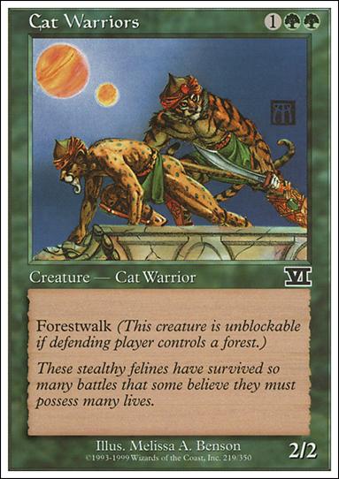 Magic the Gathering: 6th Edition (Base Set) card 219 Cat Warriors