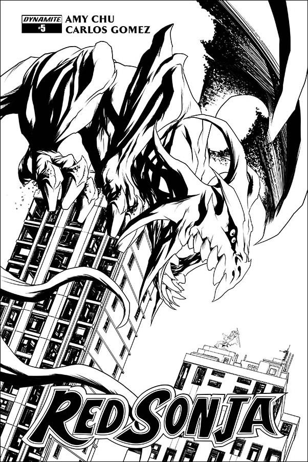 Red Sonja (2017) issue 5-G Mike McKone B&W Cover
