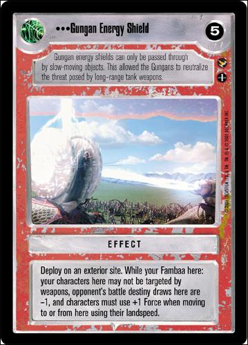Star Wars: Theed Palace Limited (Base Set) card 95 Gungan Energy Shield