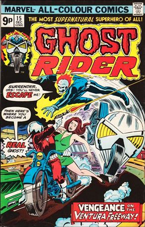 Ghost Rider (1973) issue 15-B UK Price Cover