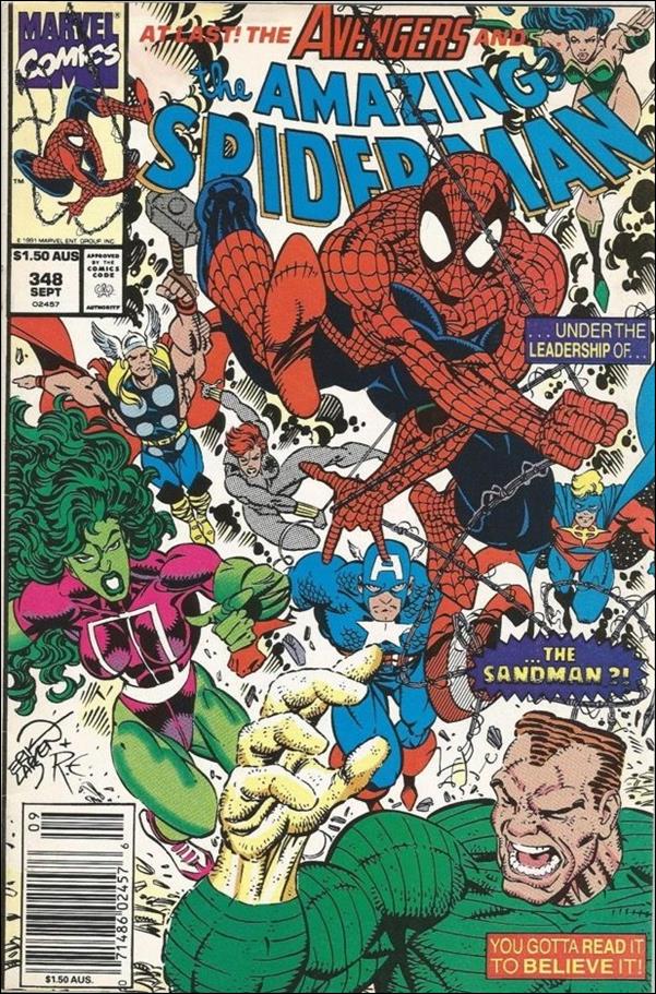 Amazing Spider-Man (1963) issue 348-B Australian Price Cover