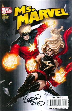 Ms. Marvel (2006) issue 49-B Dynamic Forces 1/50 signed by Brian Reed