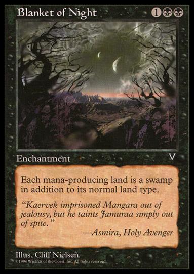 Magic the Gathering: Visions (Base Set) card 52 Blanket of Night