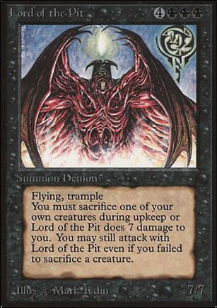 Magic the Gathering: Limited Edition Beta (Base Set) card 115 Lord of the Pit