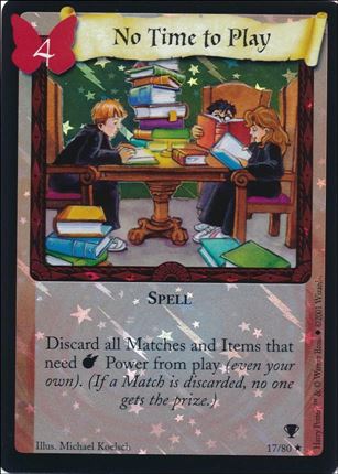 Harry Potter: Quidditch Cup (Base Set) card 17-B No Time to Play