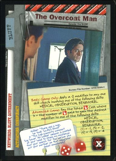 X-Files: Premiere Edition (Base Set) card XF96-0094v1 The Overcoat Man
