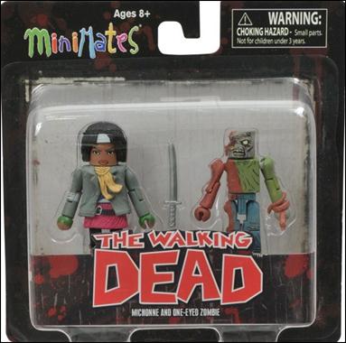 Walking Dead Minimates figure 4 Michonne and One-Eyed Zombie