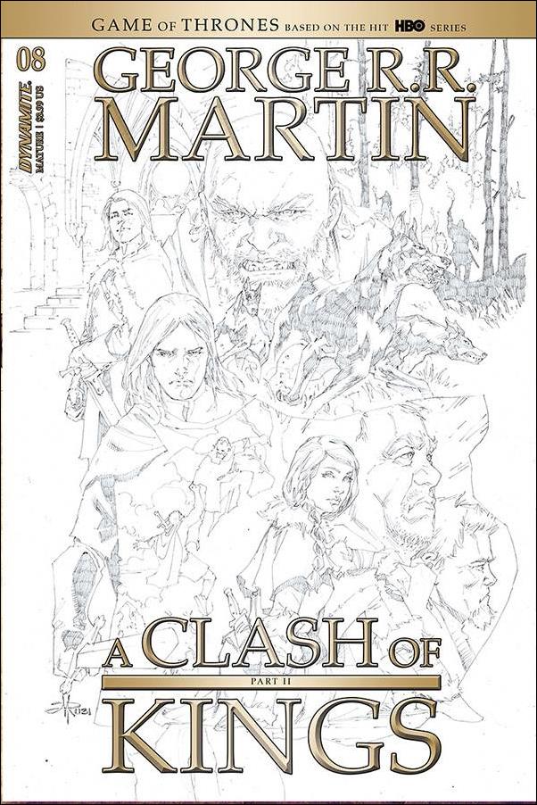George R. R. Martin's A Clash of Kings (2020) issue 8-D Mel Rubi 1:20 Black & White Cover