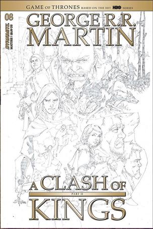 George R. R. Martin's A Clash of Kings (2020) issue 8-D Mel Rubi 1:20 Black & White Cover