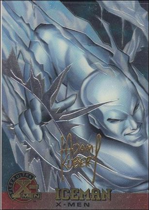 1996 Fleer Ultra X-Men All Chromium (Gold Signature Parallel Base Set) card 7 Iceman