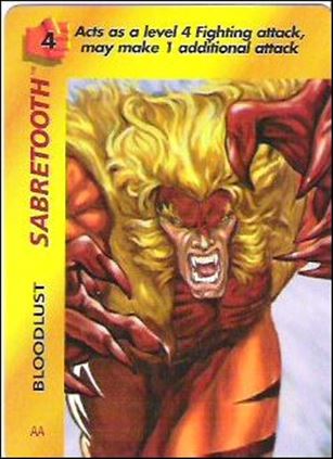 Marvel OverPower (Base Set) card nn186 Sabretooth: Bloodlust