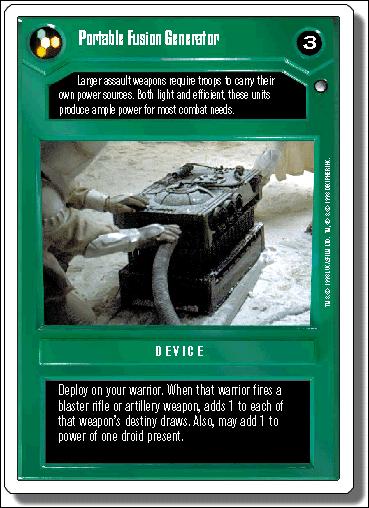 Star Wars: Hoth Revised (Base Set) card 15 Portable Fusion Generator