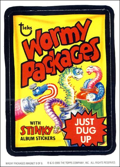 Wacky Packages All-New: Series 2 (Magnet Subset) card 9 Wormy Packages
