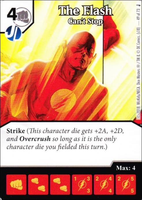 DC Comics Dice Masters Justice card 49 The Flash: Can't Stop