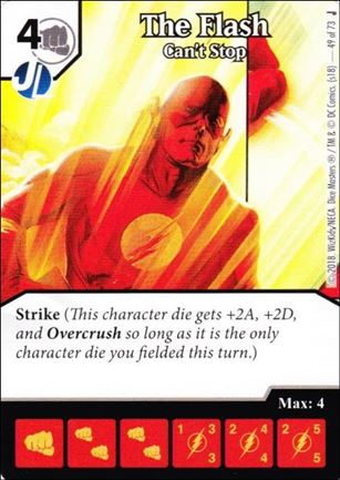 DC Comics Dice Masters Justice card 49 The Flash: Can't Stop