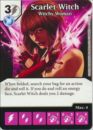 Marvel Dice Masters Doctor Strange card 19 Scarlet Witch: Witchy Woman