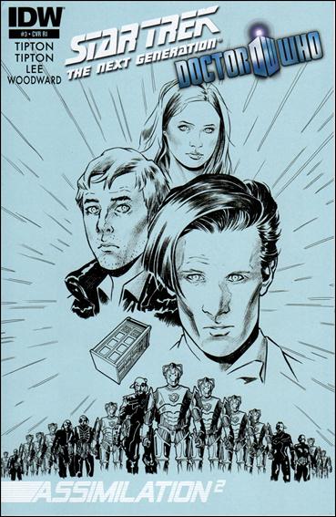 Star Trek: The Next Generation / Doctor Who: Assimilation2 issue 3-C Elena Casagrande 1:10 Black and White Cover