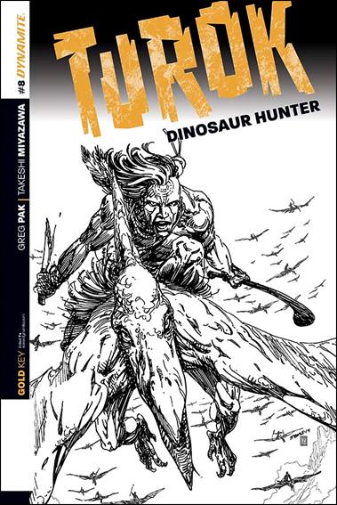 Turok: Dinosaur Hunter (2014) issue 8-C Bart Sears 1:10 Black & White Cover