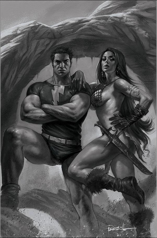 Red Sonja: The Superpowers issue 3-Q Lucio Parrillo 1:50 Black & White Virgin Cover
