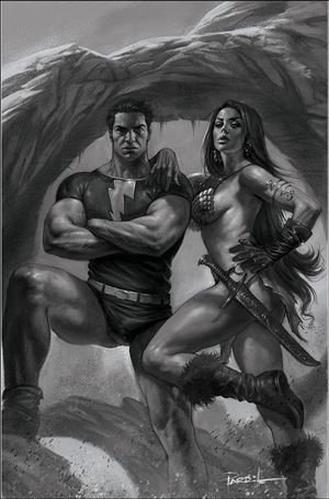 Red Sonja: The Superpowers issue 3-Q Lucio Parrillo 1:50 Black & White Virgin Cover