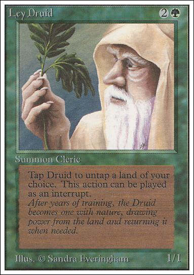 Magic the Gathering: Unlimited (Base Set) card 206 Ley Druid
