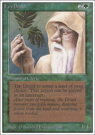 Magic the Gathering: Unlimited (Base Set) card 206 Ley Druid