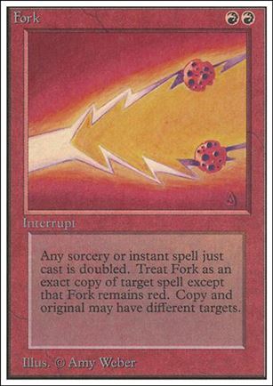Magic the Gathering: Unlimited (Base Set) card 153 Fork