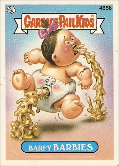 Garbage Pail Kids: Series 12 (Base Set) card 465b Barfy Barbies