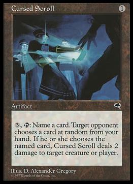 Magic the Gathering: Tempest (Base Set) card 281 Cursed Scroll