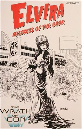 Elvira the Wrath of Con issue 1-B B&W Cover