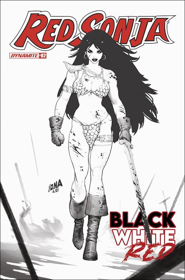 Red Sonja: Black White Red issue 2-J David Nakayama 1:20 Line Art Cover