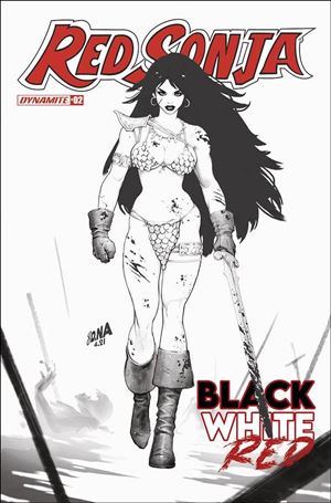 Red Sonja: Black White Red issue 2-J David Nakayama 1:20 Line Art Cover
