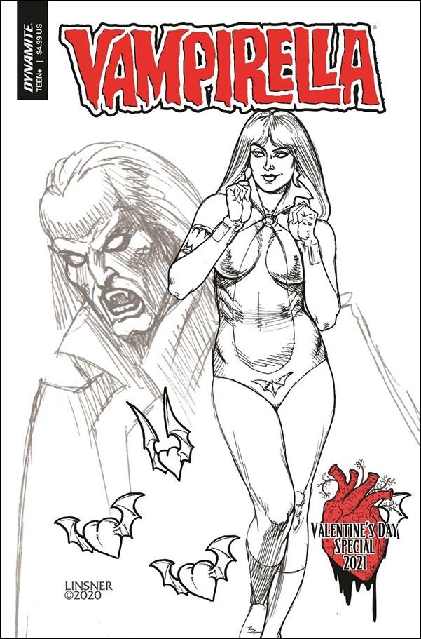 Vampirella: Valentine's Day Special issue 2021-H Joseph Michael Linsner 1:20 Black & White Cover