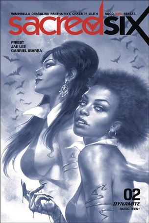 Sacred Six issue 2-M Lucio Parrillo 1:25 Blue Tint Cover