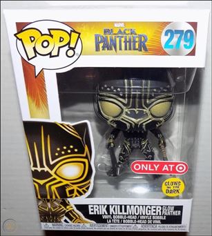 POP! Marvel figure 279 Erik Killmonger (Glow Panther)