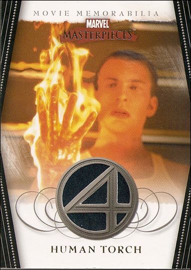 2008 Marvel Masterpieces: Series 2 (Movie Memorabilia Subset) card nn 3 Human Torch - Blue Swatch