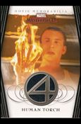 2008 Marvel Masterpieces: Series 2 (Movie Memorabilia Subset) card nn 3 Human Torch - Blue Swatch