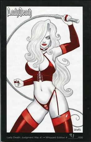 Lady Death: Judgement War issue 1-DD Whipped Edition 1/200 Red Cover 1/40