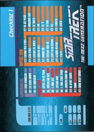Star Trek: The Next Generation - Inaugural Edition (Base Set) card 119 Checklist 1