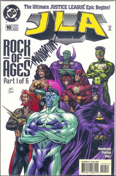 JLA issue 10-B Dynamic Forces (Signed by Howard Porter) 1/500 