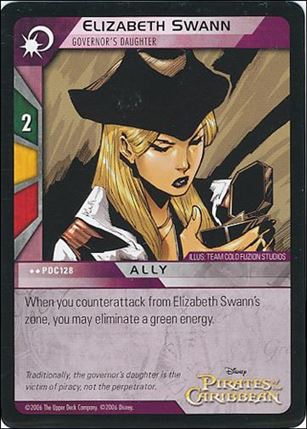 Pirates of the Caribbean - Dead Man's Chest (Base Set) card PDC128 Elizabeth Swann - Governor's Daughter